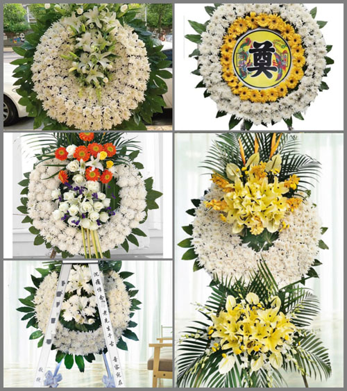 山东青岛平度市田庄镇张东村花圈速递